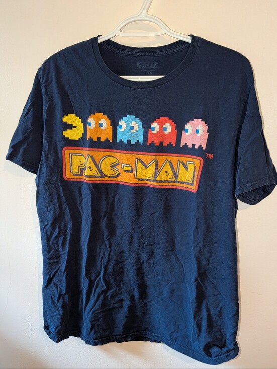 Pacman Other - Pac-Man Navy Blue Short Sleeve Graphic Tee